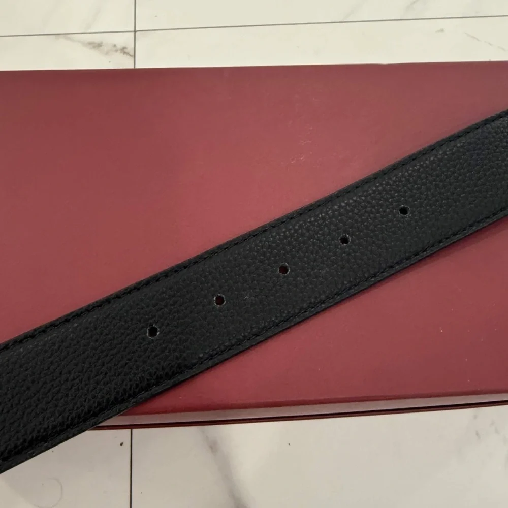 Amiri MA Logo Gold Belt Vegan Leather Size 42
